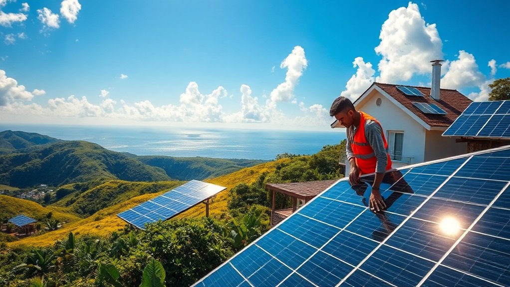 processus d'installation de panneaux photovoltaïques